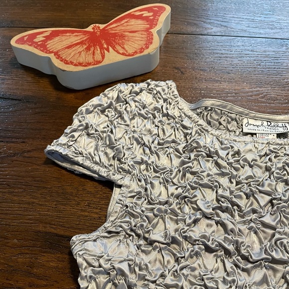 Vintage | Joseph Ribkoff 90s Popcorn Scrunchie Top - Picture 4 of 12